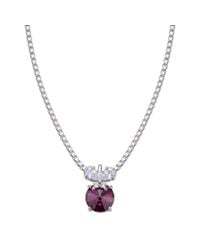 Modenaire - Amethyst Round Butterfly Accent Pendant Necklace - Lyst