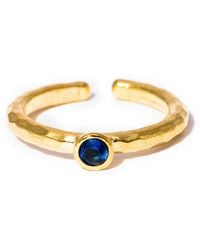 Kybele Studio - Sapphire Hammered Gemstone Ring - Lyst