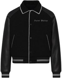 Freak Vault - Saint Philippe Noir Varsity Jacket - Lyst