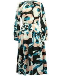 Smart and Joy - Macro Abstract Print Round Neck Dress - Lyst