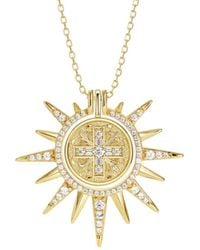 Vanimy - Byzantine Cross Medallion Sunburst Necklace - Lyst