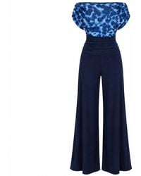 Atom Label - Carbon Bardot Wide Leg Jumpsuit - Lyst