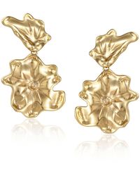 Rare Matters Jewelry - Golden Flora Statement Earrings - Lyst