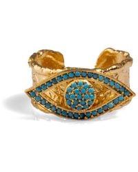 Ebru Jewelry - Protective Eye Cuff Adjustable Chunky Ring - Lyst