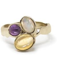 Vintouch Italy - Cosmo 18kt Gold-plated Multicolor Ring - Lyst
