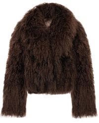 Nomi Fame - Shearling Chocolate Coat - Lyst