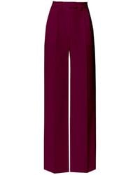 Angelika Jozefczyk - Burgundy High-Waisted Wide-Leg Trousers Sanremo - Lyst