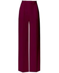 Angelika Jozefczyk - Burgundy High-Waisted Wide-Leg Trousers Sanremo - Lyst