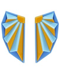 Gissa Bicalho - Handmade Acrylic Earring Papyrus Mustard - Lyst