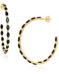 Moon London - Epic Spinel Large Vermeil Hoops - Lyst