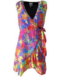 Any Old Iron - Pastel Lightning Wrap Dress - Lyst