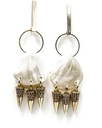 Babaloo - Shell Spike Earrings - Lyst