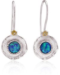 Isla Silver - Handmade Fire Opal Drop Earrings - Lyst