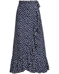 Rumour London - Stella Ruffled Floral-Print Wrap Skirt - Lyst