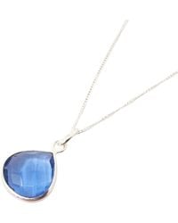 Harfi - Fine Chain With Heart Topaz December Birthstone Pendant - Lyst