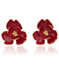 Milou Jewelry - Rose Flower Earrings - Lyst