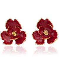 Milou Jewelry - Rose Flower Earrings - Lyst