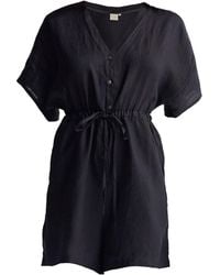 REISTOR - V Neck Drawstring Romper - Lyst
