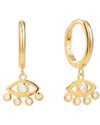 Vanhi - Defender Evil Eye Hoops - Lyst