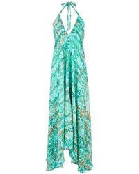 Sophia Alexia - Aqua Pebbles Silk Ibiza Dress - Lyst