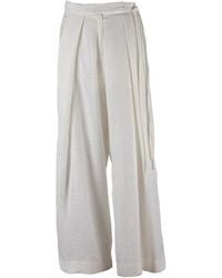 Una Berzina - Linen Wide-Leg Trousers - Lyst