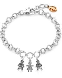 Unaloe - Adjustable Bracelet For Mom, With Three Charms Two Boys And One Girl, Perfect Gift For Moms And Families - Lyst