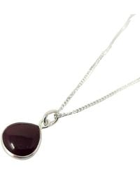 Harfi - Dark Ruby Gemstone Sterling Necklace - Lyst