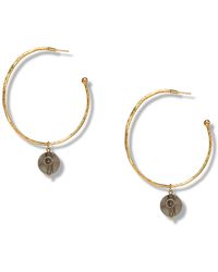 Jaredjamin - Medium Hooptastic Smoky Quartz Drop Hoop Earrings - Lyst