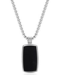 Nialaya - Onyx Dog Tag Necklace - Lyst