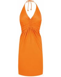 Chic by Lirette - Short Halter Dress Natural - Lyst