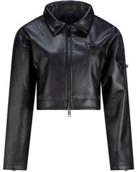 dref by d - Onyx Faux Leather Jacket - Lyst