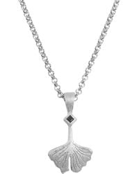 Claire Hill Designs - Ginkgo Leaf Charm Necklace - Lyst