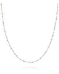 Nellou Jewellery - Rock Crystal April Birthstone Orbit Necklace - Lyst