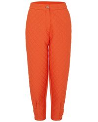 Nocturne - Orange Quilted joggers - Lyst
