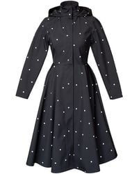 RainSisters - Fitted & Flared Coat With Detachable Hood: Timeless Polka Dots - Lyst