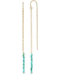 Heather Hawkins Jewelry - Extra Tiny Gemstone Threader Earrings - Lyst