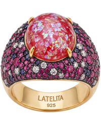 LÁTELITA London - Esmeralda Opal Cocktail Ring - Lyst