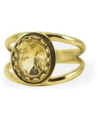Vintouch Italy - Luccichio Citrine Stacking Ring - Lyst