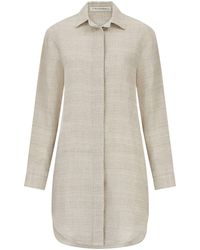 The Summer Edit - Neutrals Charley Luxe Linen Shirt Dress - Lyst