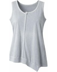 Conquista - Asymmetric Hem Sleeveless Jersey Top - Lyst