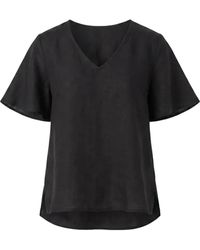 Adrift Clothing - Tamara Flutter Sleeve Linen Top - Lyst