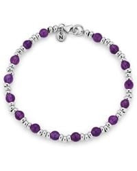 Nellou Jewellery - Gem Amethyst Bracelet Birthstone February Sterling - Lyst