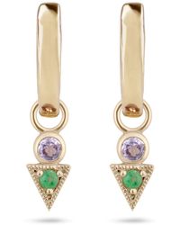 Zohreh V. Jewellery - Tanzanite & Emerald Geo Hoop Earrings 9K - Lyst