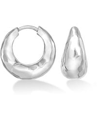 Dower & Hall - Chunky Tapered Nomad Huggie Hoops - Lyst