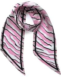 INGMARSON - Wild Tiger Silk Neck Scarf Pink - Lyst