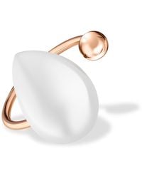 Rejected Hearts Club - Marry Yourself Pearl Curve Ring Rose - Lyst