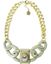 Gissa Bicalho - Handmade Acrylic Necklace Links And Stones Clay - Lyst