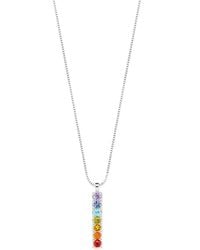 Seven Saints - Chakra Align Bar Necklace, Rhodium Over Sterling - Lyst