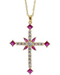 Ebru Jewelry - Divine Faith Ruby & Diamond Necklace - Lyst