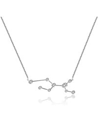 Genevieve Collection - Virgo Zodiac Constellation Necklace 18K & Diamond - Lyst